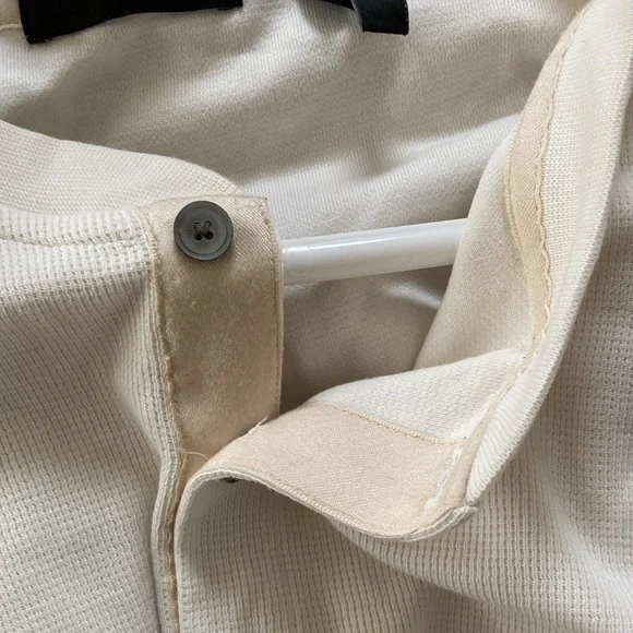 Theory sz XL long sleeve tshirt with three front buttons like NEW ivory white - Picture 9 of 9